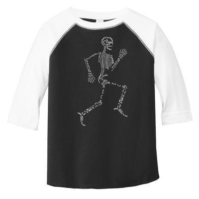 Human Skeleton Running Bone Names Anatomy Labels for Geeks Toddler Fine Jersey T-Shirt
