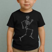Human Skeleton Running Bone Names Anatomy Labels for Geeks Toddler T-Shirt