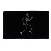 Human Skeleton Running Bone Names Anatomy Labels for Geeks Microfiber Hand Towel