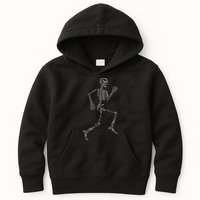 Human Skeleton Running Bone Names Anatomy Labels for Geeks Kids Hoodie