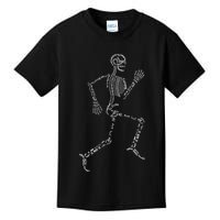 Human Skeleton Running Bone Names Anatomy Labels for Geeks Kids T-Shirt