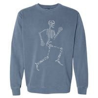 Human Skeleton Running Bone Names Anatomy Labels for Geeks Garment-Dyed Sweatshirt