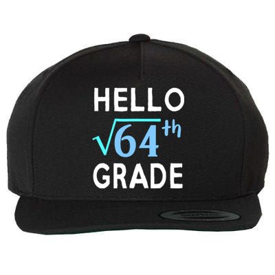 Hello Square Root Of 64 Grade Funny 8th Grader School Gift Wool Snapback Cap