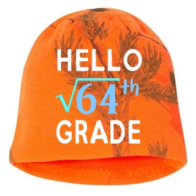 Hello Square Root Of 64 Grade Funny 8th Grader School Gift Kati - Camo Knit Beanie