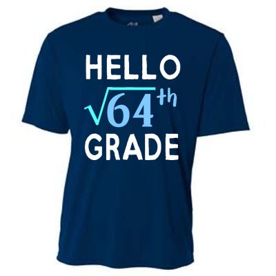 Hello Square Root Of 64 Grade Funny 8th Grader School Gift Cooling Performance Crew T-Shirt