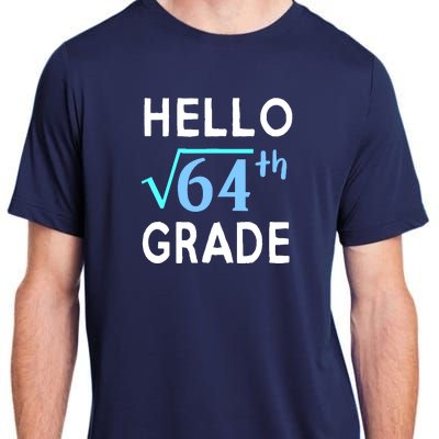 Hello Square Root Of 64 Grade Funny 8th Grader School Gift Adult ChromaSoft Performance T-Shirt