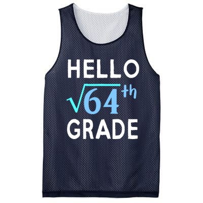 Hello Square Root Of 64 Grade Funny 8th Grader School Gift Mesh Reversible Basketball Jersey Tank