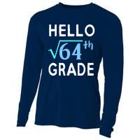 Hello Square Root Of 64 Grade Funny 8th Grader School Gift Cooling Performance Long Sleeve Crew