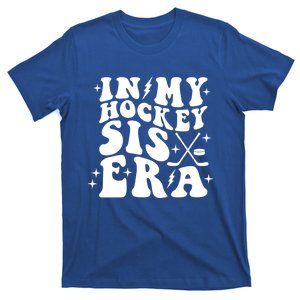 Hockey Sister Retro Groovy Sports Ice Hockey Sis Funny Gift T-Shirt