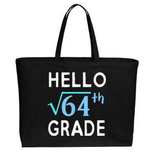 Hello Square Root Of 64 Grade Funny 8th Grader School Gift Cotton Canvas Jumbo Tote