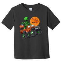 Halloween Skeleton Riding Monster Truck Boy Toddler T-Shirt