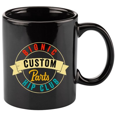 Hip Surgery Replacement Recovery Bionic Custom Part Hip Club 11oz C Handle Ceramic Mug