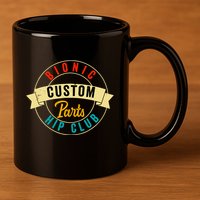 Hip Surgery Replacement Recovery Bionic Custom Part Hip Club 11oz C Handle Ceramic Mug