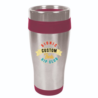 Hip Surgery Replacement Recovery Bionic Custom Part Hip Club 16oz Travel Tumbler