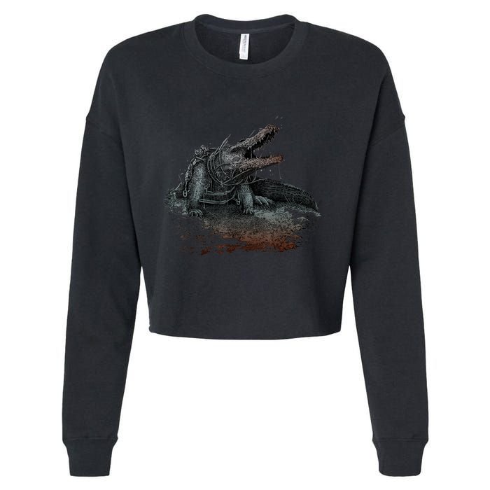 Hunt Showdown Rotjaw Cropped Pullover Crew