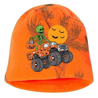 Halloween Skeleton Riding Monster Truck Boy Kids Kati - Camo Knit Beanie