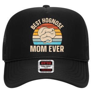 Hognose Snake Reptile Retro Best Hognose Mom Ever High Crown Mesh Back Trucker Hat