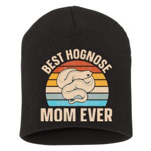 Hognose Snake Reptile Retro Best Hognose Mom Ever Short Acrylic Beanie