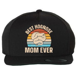 Hognose Snake Reptile Retro Best Hognose Mom Ever Wool Snapback Cap