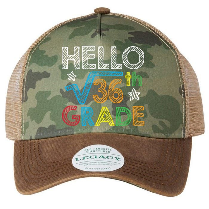Hello Square Root 36 6th Grade Back To School Math Nerd Legacy Tie Dye Trucker Hat