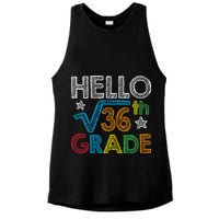 Hello Square Root 36 6th Grade Back To School Math Nerd Ladies PosiCharge Tri-Blend Wicking Tank