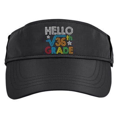 Hello Square Root 36 6th Grade Back To School Math Nerd Adult Drive Performance Visor