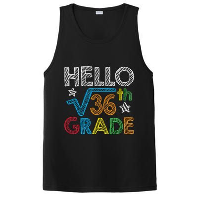 Hello Square Root 36 6th Grade Back To School Math Nerd PosiCharge Competitor Tank