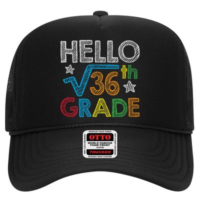Hello Square Root 36 6th Grade Back To School Math Nerd Trucker Hat