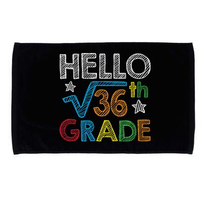 Hello Square Root 36 6th Grade Back To School Math Nerd Microfiber Hand Towel