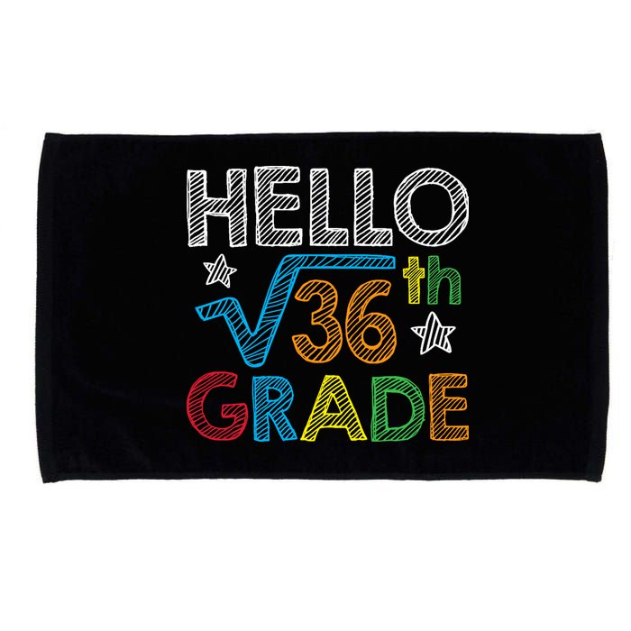 Hello Square Root 36 6th Grade Back To School Math Nerd Microfiber Hand Towel