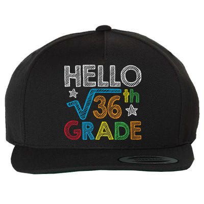 Hello Square Root 36 6th Grade Back To School Math Nerd Wool Snapback Cap