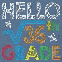 Hello Square Root 36 6th Grade Back To School Math Nerd Garment-Dyed Sweatshirt