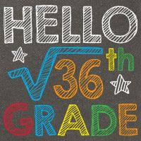 Hello Square Root 36 6th Grade Back To School Math Nerd Cotton Canvas Backpack
