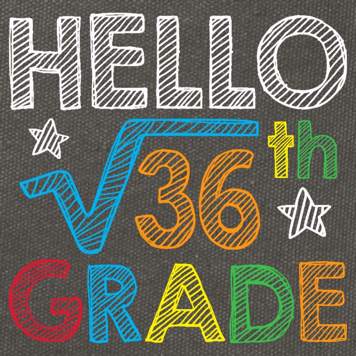 Hello Square Root 36 6th Grade Back To School Math Nerd Cotton Canvas Backpack