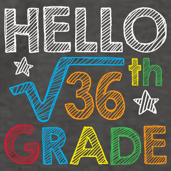 Hello Square Root 36 6th Grade Back To School Math Nerd Vector Backpack