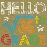 Hello Square Root 36 6th Grade Back To School Math Nerd Garment-Dyed Women's Muscle Tee
