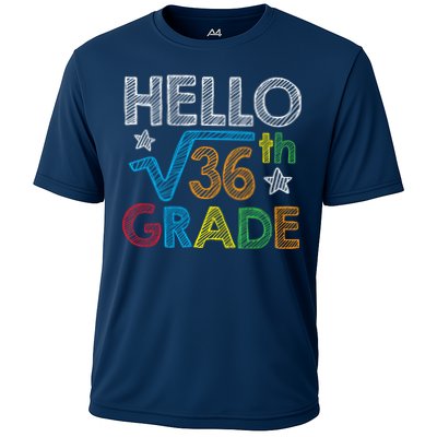 Hello Square Root 36 6th Grade Back To School Math Nerd Performance Shirt