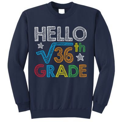 Hello Square Root 36 6th Grade Back To School Math Nerd Sweatshirt