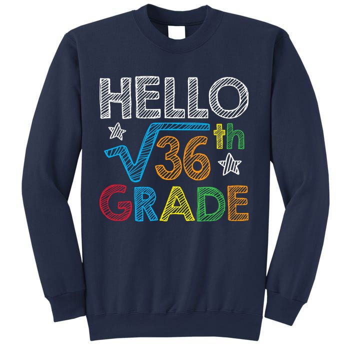Hello Square Root 36 6th Grade Back To School Math Nerd Sweatshirt