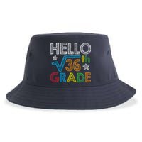 Hello Square Root 36 6th Grade Back To School Math Nerd Sustainable Bucket Hat