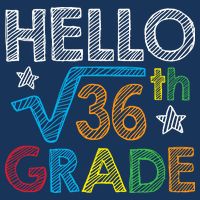 Hello Square Root 36 6th Grade Back To School Math Nerd Beanie