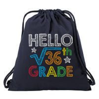 Hello Square Root 36 6th Grade Back To School Math Nerd Drawstring Bag