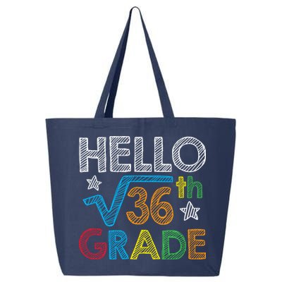 Hello Square Root 36 6th Grade Back To School Math Nerd 25L Jumbo Tote