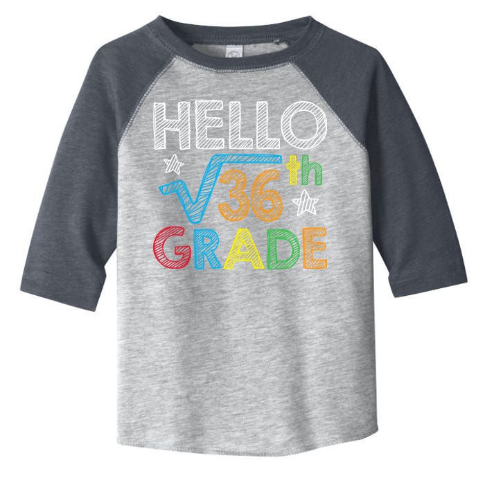 Hello Square Root 36 6th Grade Back To School Math Nerd Toddler Fine Jersey T-Shirt