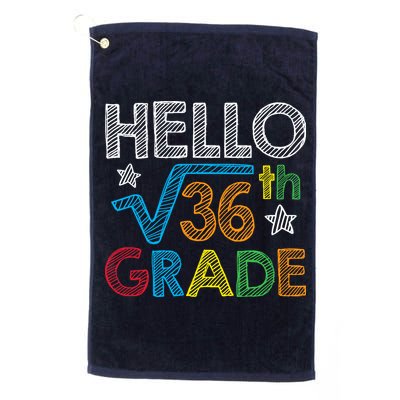 Hello Square Root 36 6th Grade Back To School Math Nerd Golf Towel