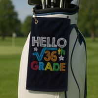 Hello Square Root 36 6th Grade Back To School Math Nerd Golf Towel