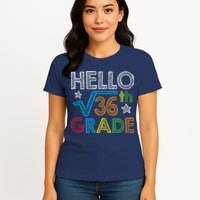Hello Square Root 36 6th Grade Back To School Math Nerd Womens T-Shirt
