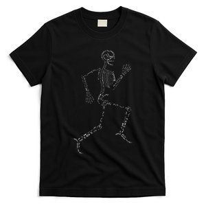 Human Skeleton Running Bone Names Anatomy Labels For Geeks T-Shirt