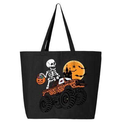 Halloween Skeleton Riding Monster Truck Gift 25L Jumbo Tote