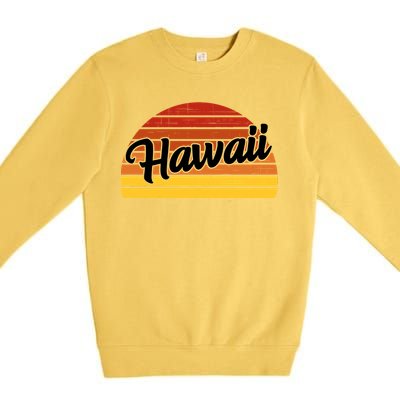 Hawaii Sunset Retro Vintage Premium Crewneck Sweatshirt